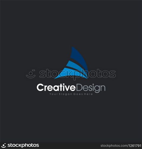 Logo Design Abstract letter A logo design. Creative,Premium Minimal emblem design template. Graphic Alphabet Symbol for Corporate Business Identity. Initial A vector element creative