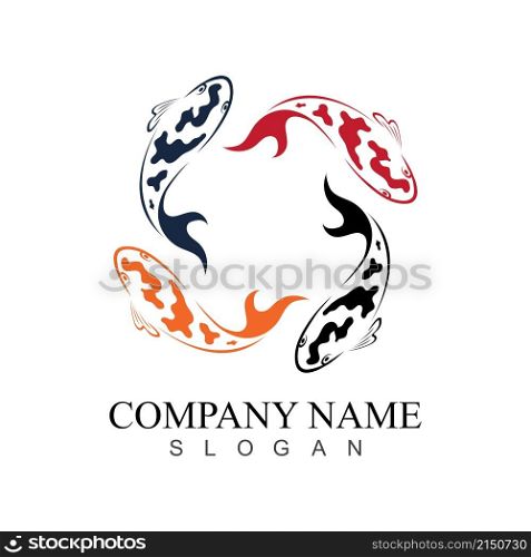 logo design concept of koi fish