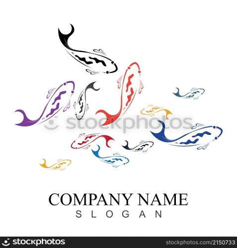 logo design concept of koi fish