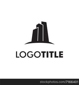 Logo design concept related to architect firm. Skyscraper building icon for property or real estate company