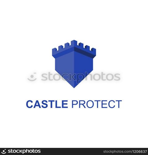 Logo design concept related to castle