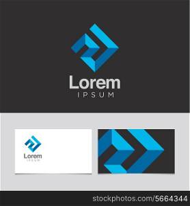 Logo design element with business card template 01