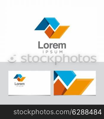 Logo design element with business card template 07