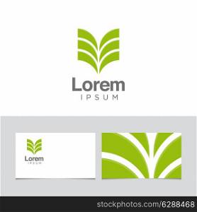 Logo design element with business card template 09