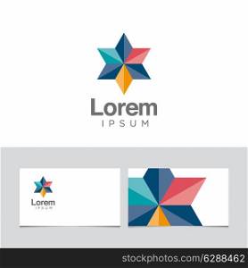 Logo design element with business card template 11
