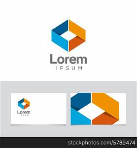 Logo design element with business card template 12