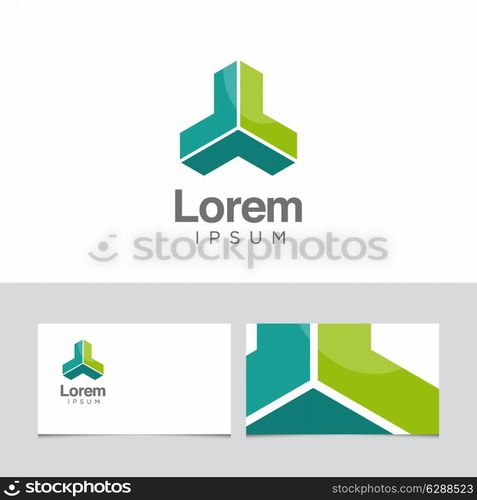 Logo design element with business card template 13