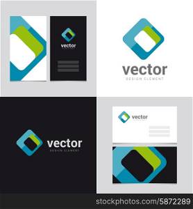 Logo design element with two business cards template - 26 - Vector graphic design elements for brand identity.