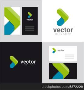 Logo design element with two business cards template - 27 - Vector graphic design elements for brand identity.