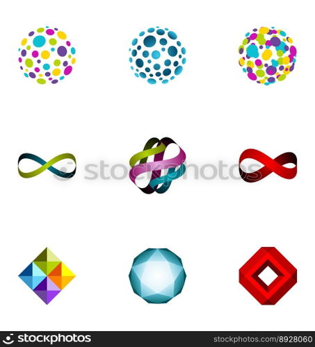 Logo design elements set 25 vector image