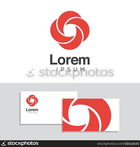 Logo design elements with business card template - 29