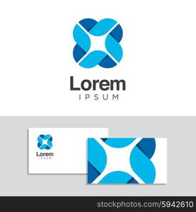 Logo design elements with business card template - 33