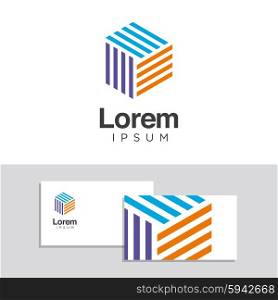 Logo design elements with business card template - 41