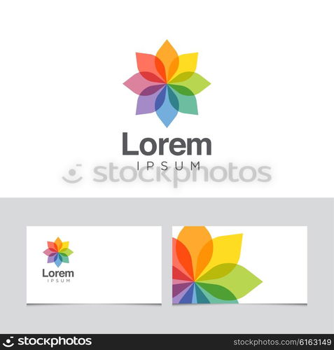 Logo design elements with business card template. Vector graphic design elements for company logo.