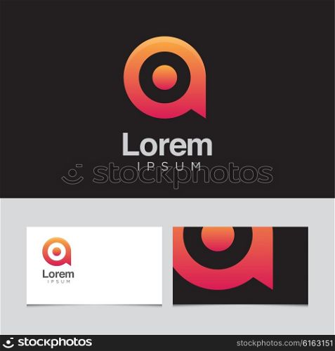 Logo design elements with business card template. Vector graphic design elements for company logo.