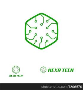 Logo design related to circuit board or chip. Logo design for digital technology
