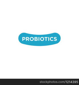 Logo design related to probiotic bacteria. Healthy nutrition ingredient for therapeutic.