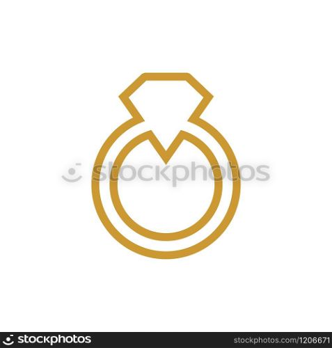 Logo design related to ring or jewelry, flat and simple style