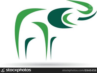 Logo design - Vector image of an elephant