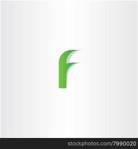 logo f green letter f vector icon sign design eco