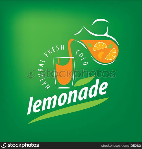 logo for lemonade. Vector icon for drinks and lemonades citrus