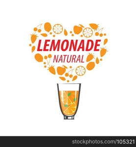 logo for lemonade. Vector icon for drinks and lemonades citrus