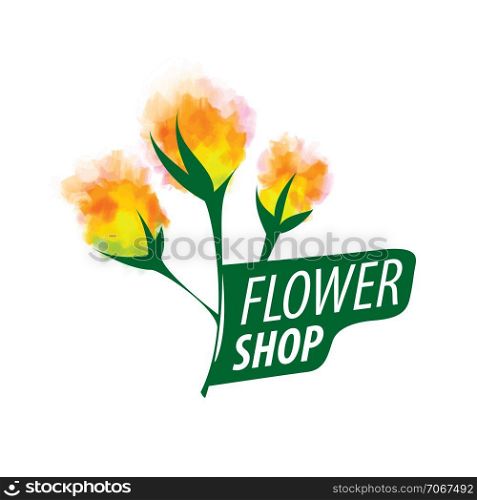 Logo for selling flowers. Abstract vector illustration.. Logo for selling flowers. Abstract vector illustration