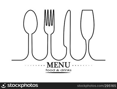 Logo for the decoration of the menu of the restaurant gastroservice or catering