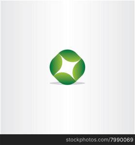 logo green leaf circle eco vector symbol design