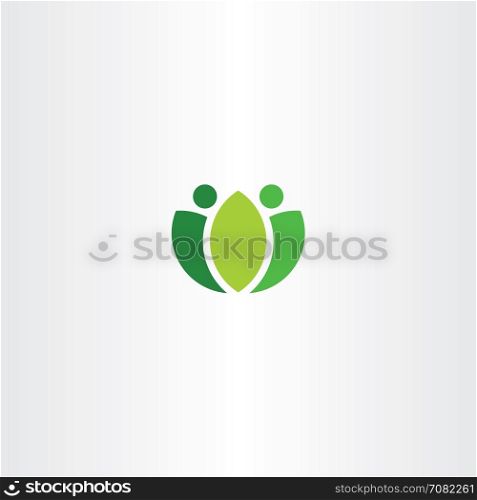 logo green people fresh bio symbol