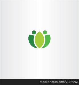 logo green people fresh bio symbol