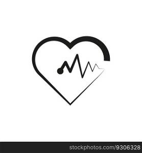logo heart beat design element on white background. Vector illustration. EPS 10.. logo heart beat design element on white background. Vector illustration.