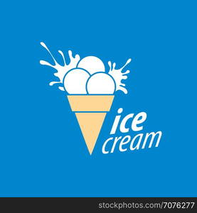 logo ice cream. ice cream logo design template. Vector illustration