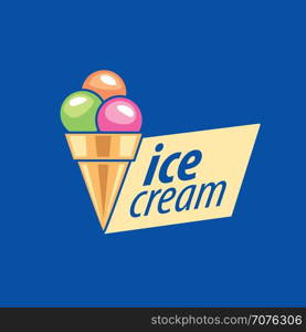 logo ice cream. ice cream logo design template. Vector illustration