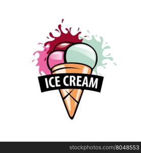 logo ice cream. ice cream logo design template. Vector illustration