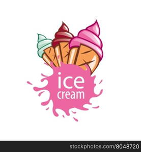 logo ice cream. ice cream logo design template. Vector illustration