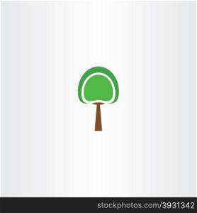 logo icon green tree sign element design