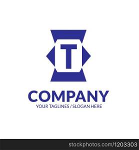 Logo initial Letter T Construction, Concept Logo Letter T and Icon Building