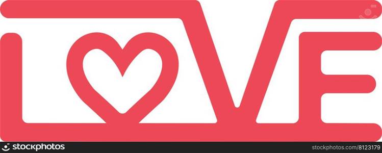 logo is a sign love, lettering heart, Valentine