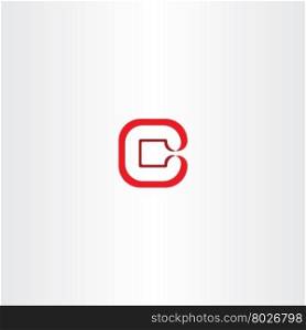 logo letter c logotype vector c red