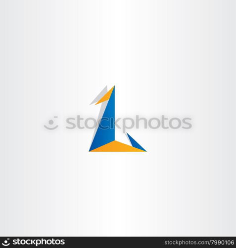 logo letter l triangle icon sign design