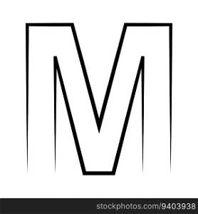 Logo letter m icon axis alphabet logotype m emblem