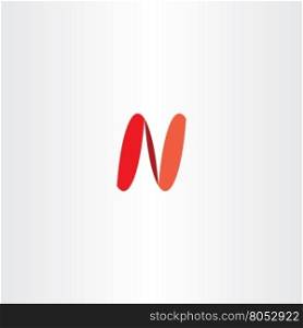 logo letter n icon sign red logotype