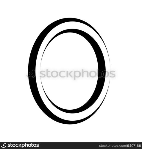 Logo letter o icon, axis alphabet logotype o emblem