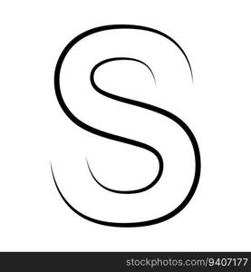 Logo letter s, icon axis alphabet logotype s emblem