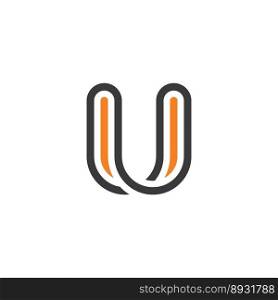 logo letter u vector icon design
