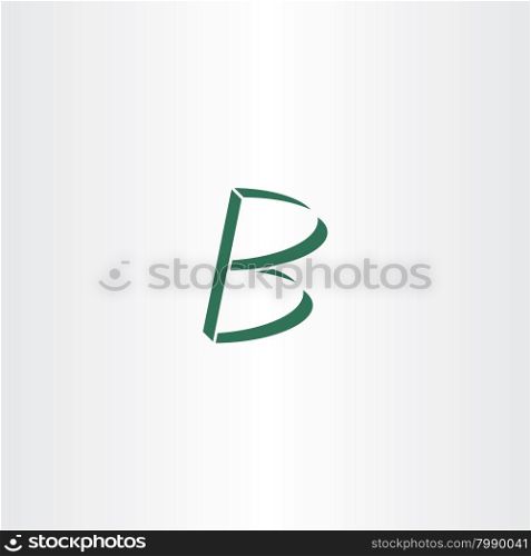 logo logotype green letter b vector design font