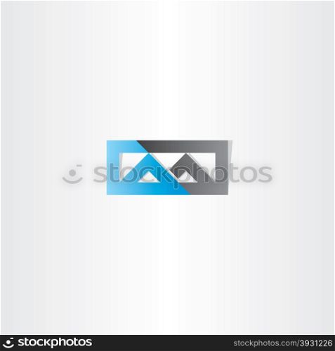 logo m letter m blue black icon vector symbol