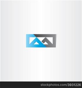 logo m letter m blue black icon vector symbol