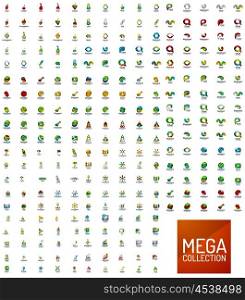 Logo mega collection, abstract geometric business icon set